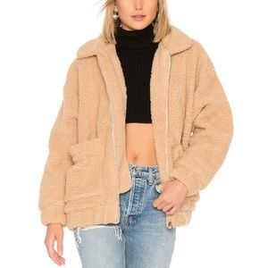 I.AM.GIA Tan Caramel Pixie Teddy Coat Jacket Size Small